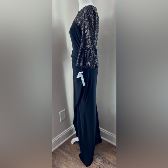 BETSY & ADAM sequin jersey GOWN - Picture 4 of 11